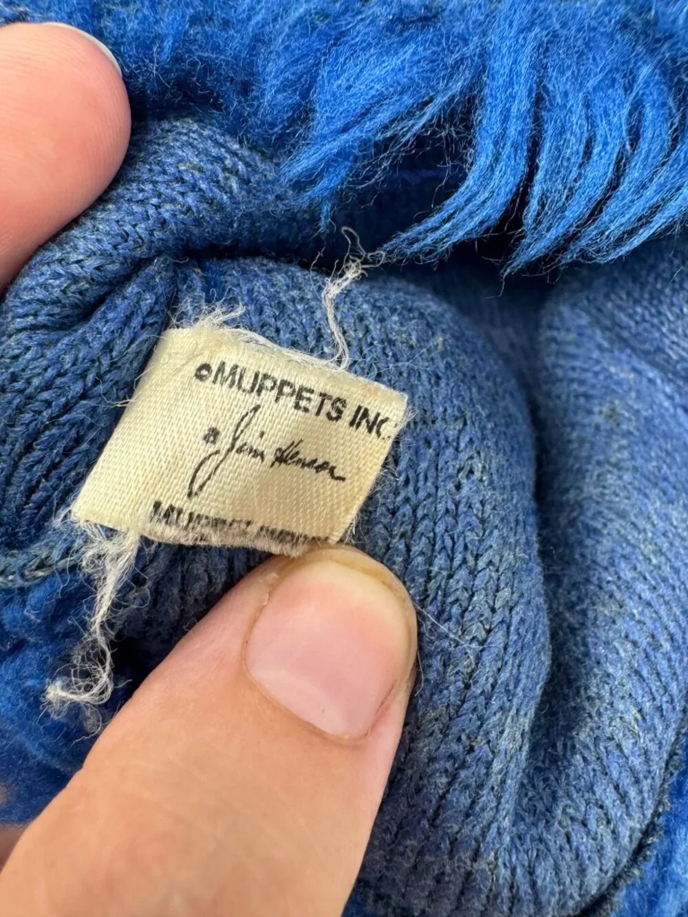 Rare 1971 Topper Cookie Monster Pull String Puppet Jim Henson Vintage